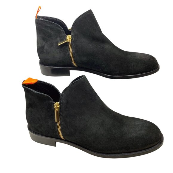 NEW*** Beautiisoles by Robyn Shreiber Alessandra Suede Dual Zip Booties - Picture 6 of 11